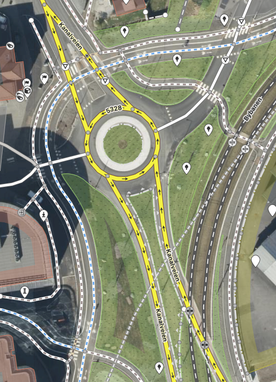 Aerial pic of roundabout