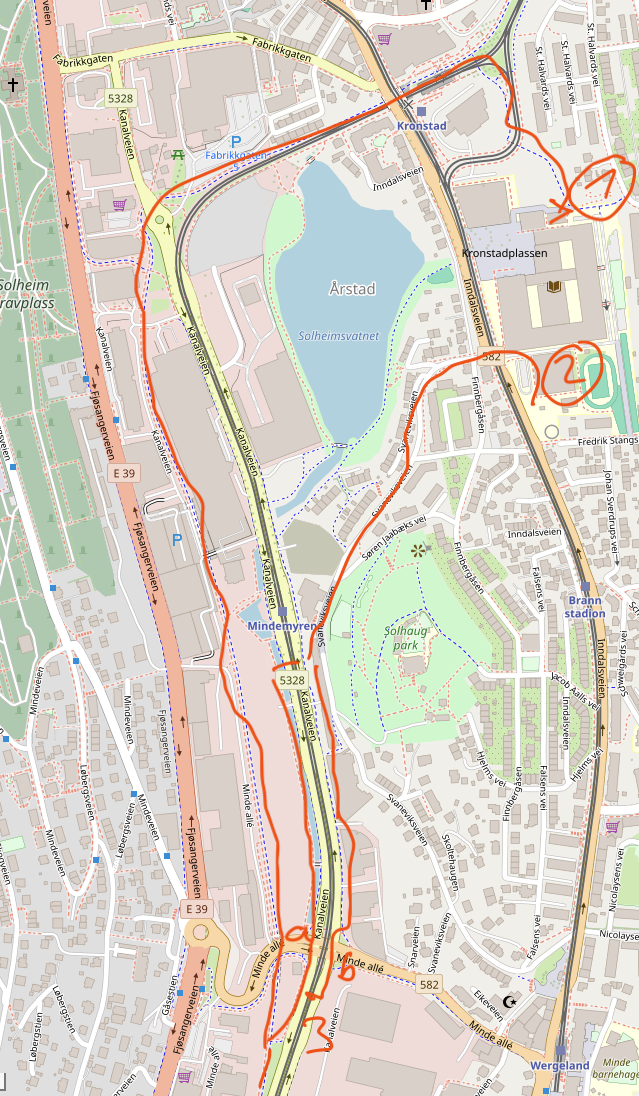 Map of Kanalveien